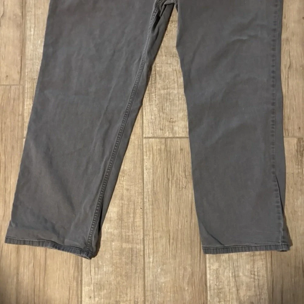 Carhartt Work Pants Men's 44‎ X 32 Relaxed Fit Rugged Flex Canvas Gray 5 Pocket